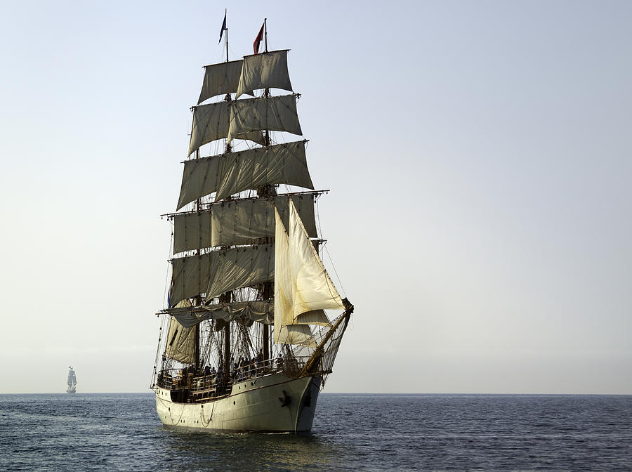 Tall Ship At Sail on Sunny Morning Photograph by JamesBrey