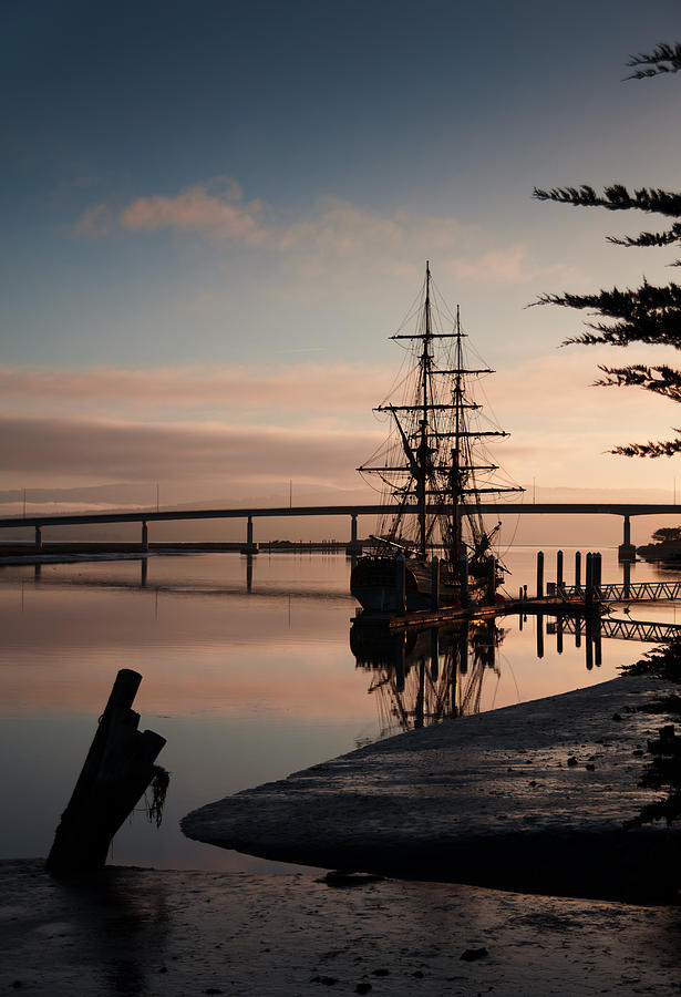 Tall Ship at Sunrise Photograph by Mark Alder
