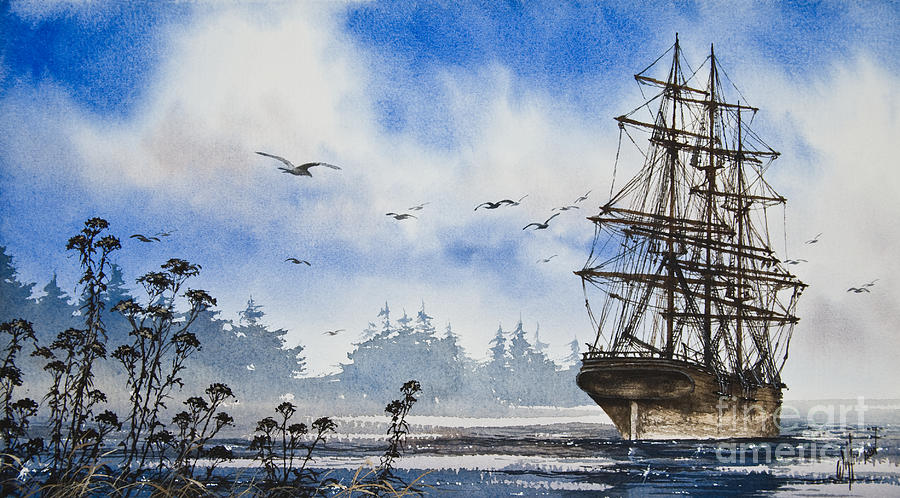 Tall Ship Cove Painting by James Williamson