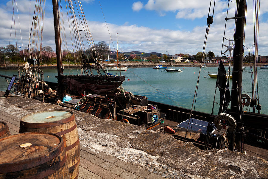 Boat Photograph - Tall Ship Keeywaydin , Dungarvan by Panoramic Images