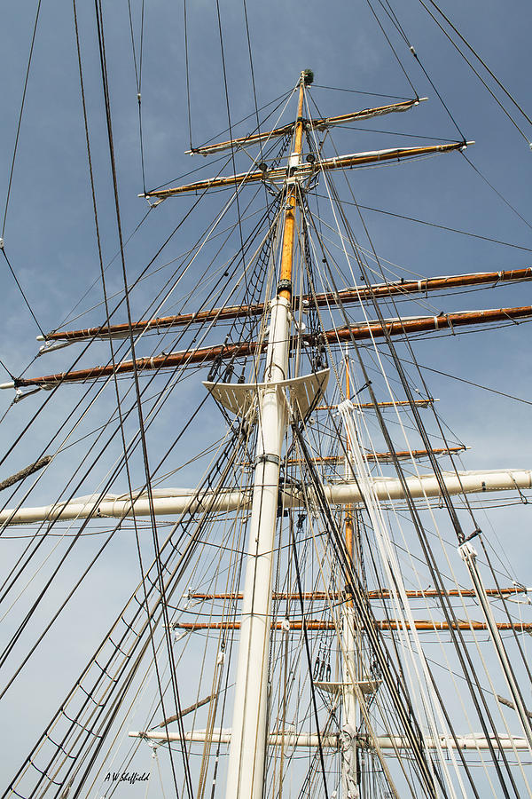 Tall Ship Mast Photograph by Allen Sheffield - Pixels