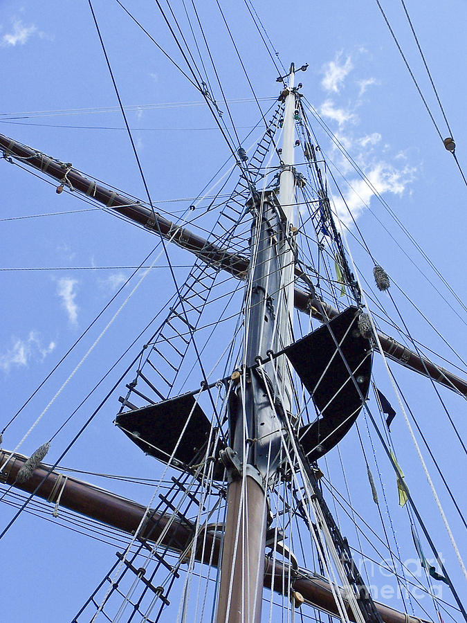 Tall Ship Mast and Crows Nest 1 Photograph by Tom Doud