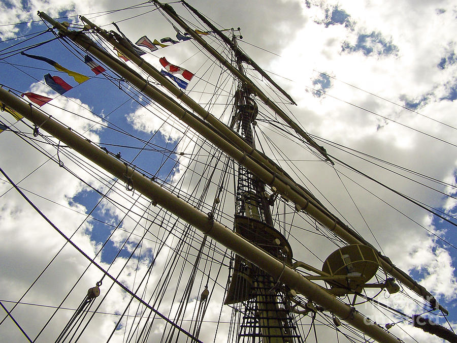 Tall Ships Photograph - Tall Ship Mast and Crows Nest 2 by Tom Doud