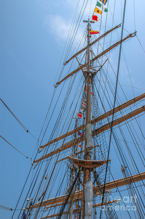 Tall Ship Mast Charleston SC Photograph by Dale Powell