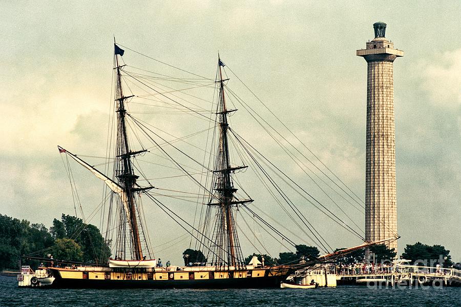 Tall Ship Niagara docked at Put-in-Bay  Photograph by John Harmon