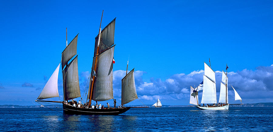 Nature Photograph - Tall Ship Regatta Featuring Cancalaise by Panoramic Images