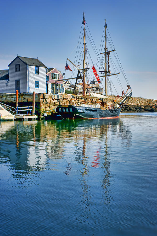 Tall Ship - Rockport Harbor - Massachusetts Photograph by Nikolyn McDonald