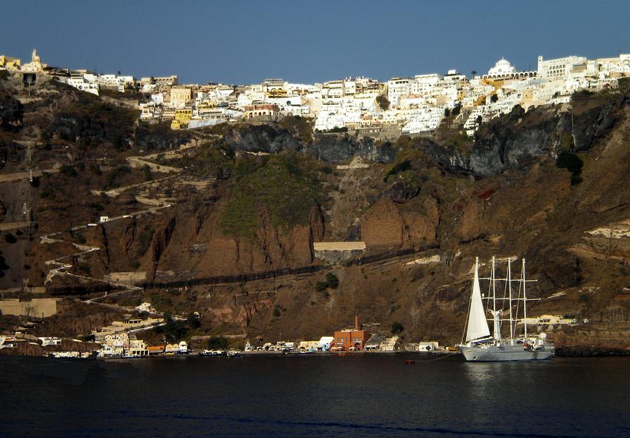 Tall Ship Santorini Photograph by Marilyn MacCrakin