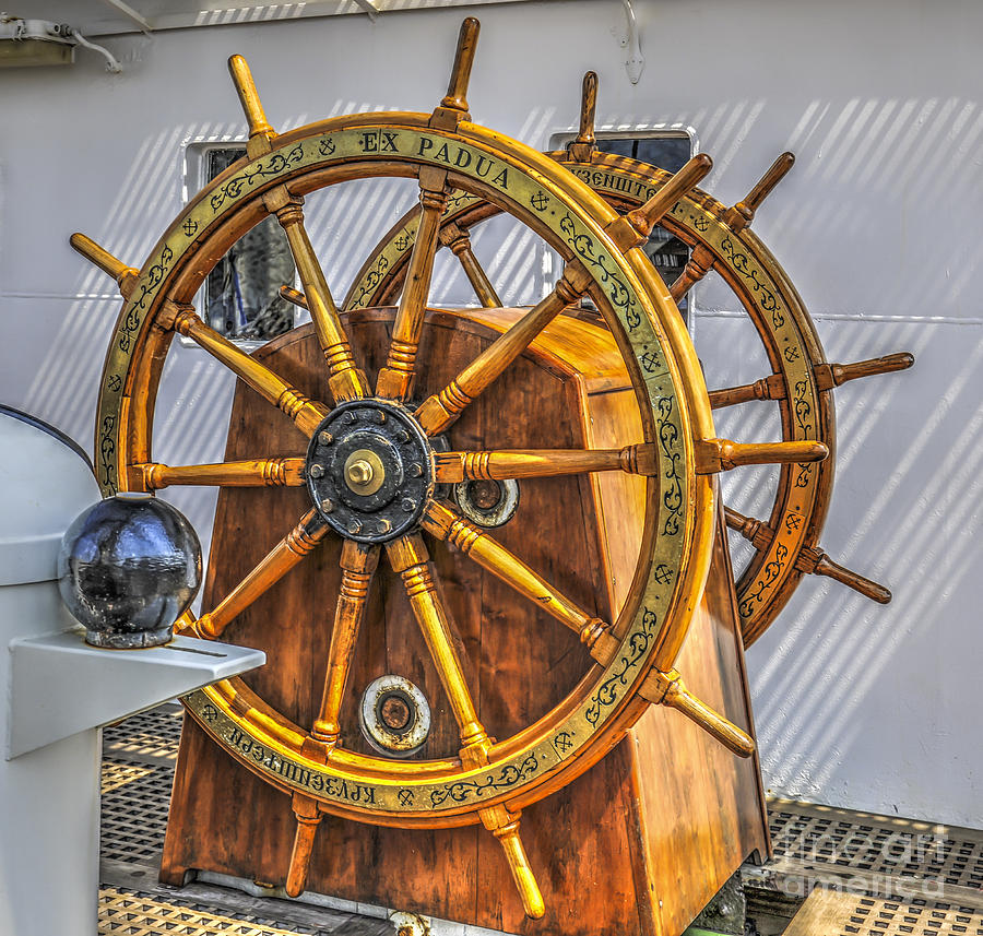 Tall Ships Wheel Photograph by Dale Powell
