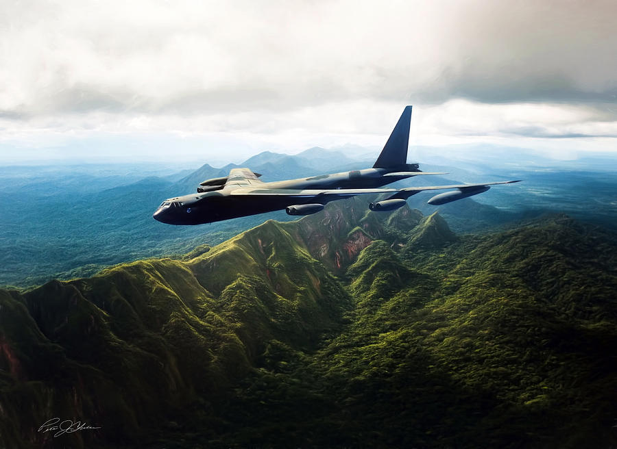 Tall Tail B-52 Digital Art by Peter Chilelli