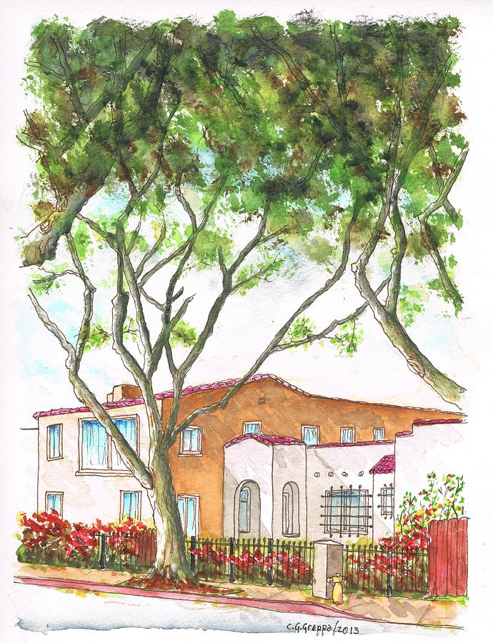 Tall tree in West Hollywood - California Painting by Carlos G Groppa