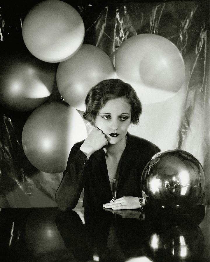 Tallulah Bankhead Surrounded By Balloons Photograph by Cecil Beaton