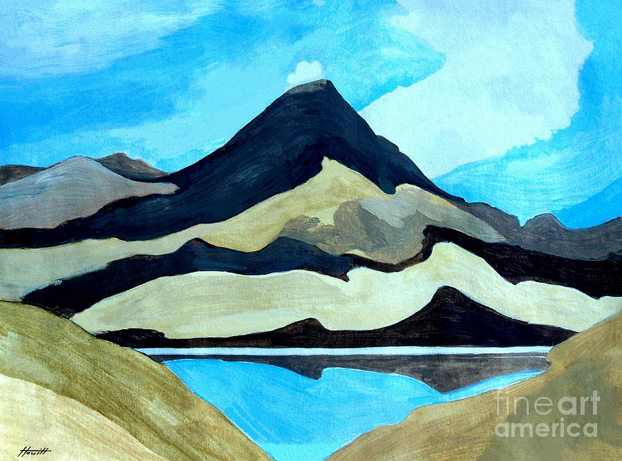 Nature Painting - Tama Lakes and Mount Doom by Patricia Howitt