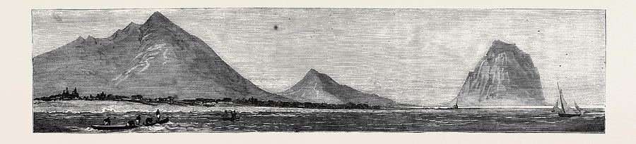 Vintage Drawing - Tamarind Bay, With The  Morne Rock, Once The Hiding-place by English School