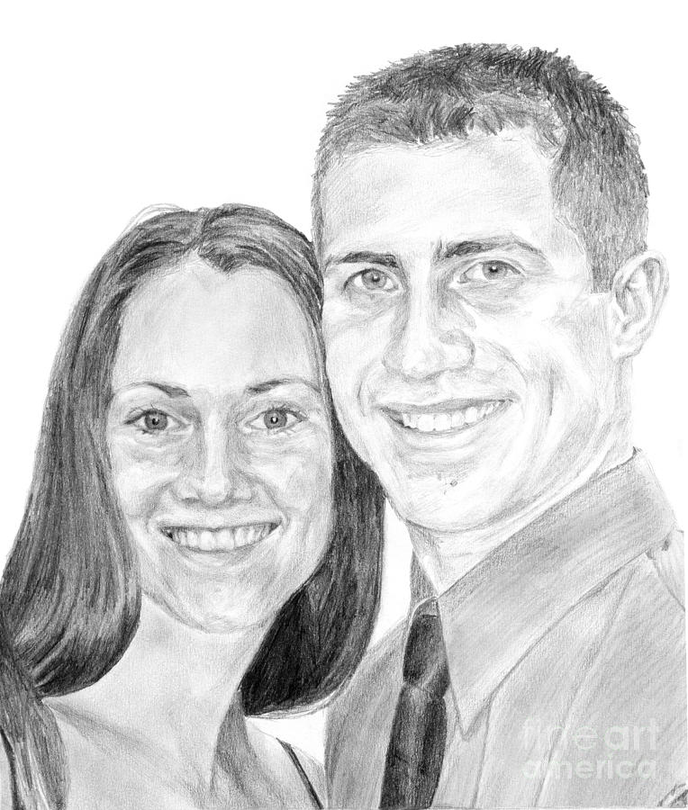 Tamir and Sarah Drawing by Tamir Barkan
