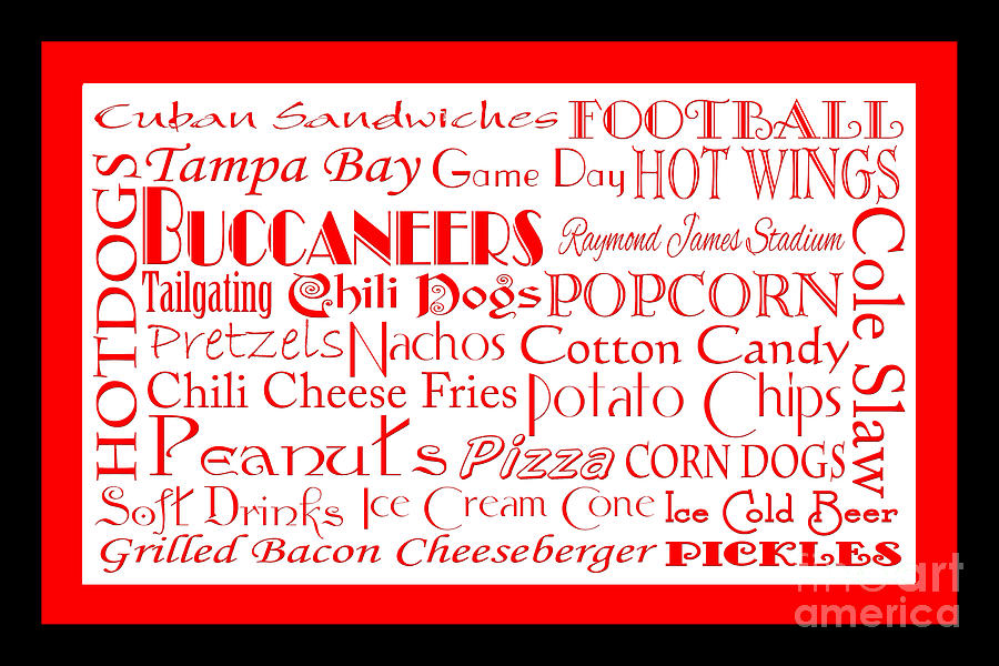 Tampa Bay Buccaneers Game Day Food 2 Digital Art by Andee Design