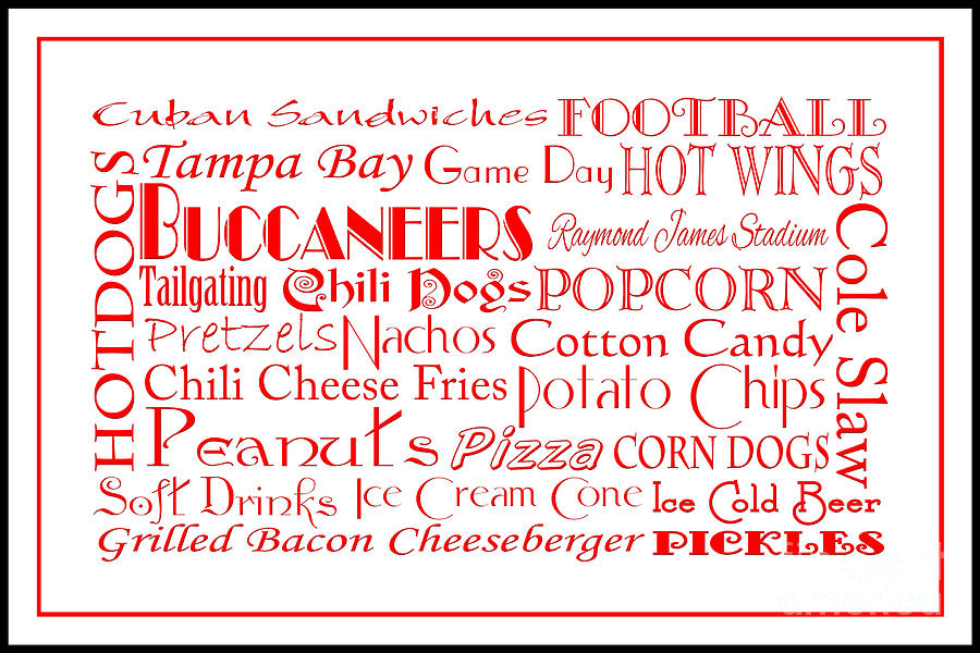 Tampa Bay Buccaneers Game Day Food 3 Digital Art by Andee Design