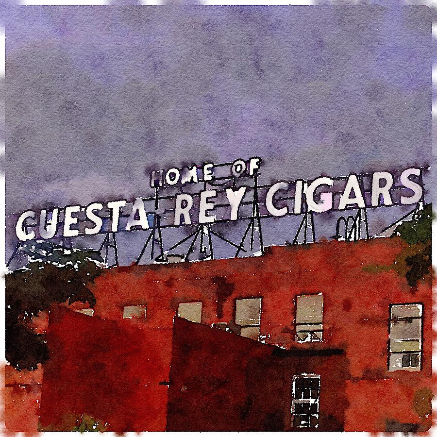 Tampa Photograph - Tampa Cigars #watercolor by Vickie Scarlett-Fisher