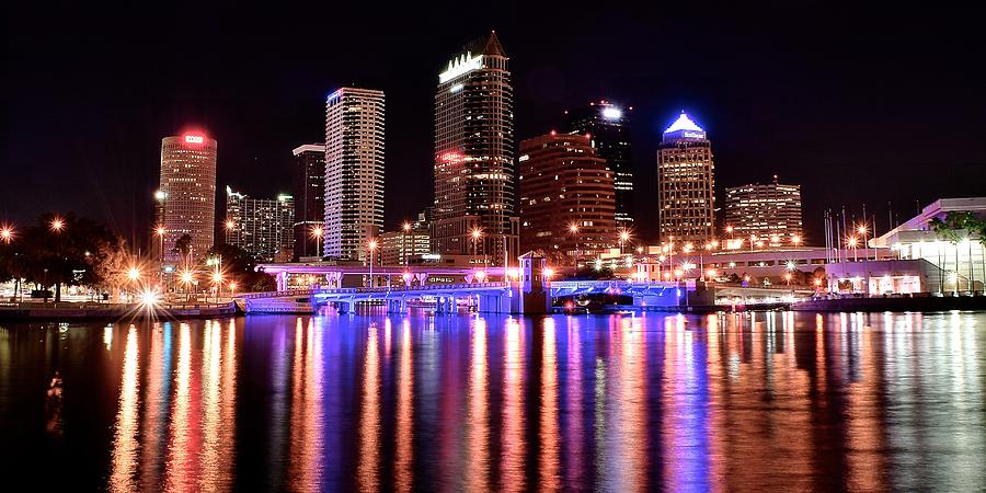 Tampa Panoramic Photograph by Frozen in Time Fine Art Photography