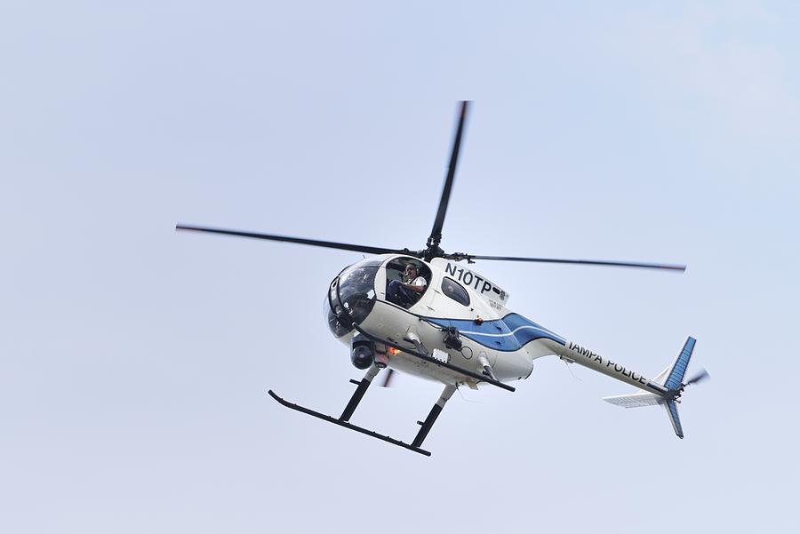 Tampa Police helicopter-OH-6 Photograph by Bradford Martin