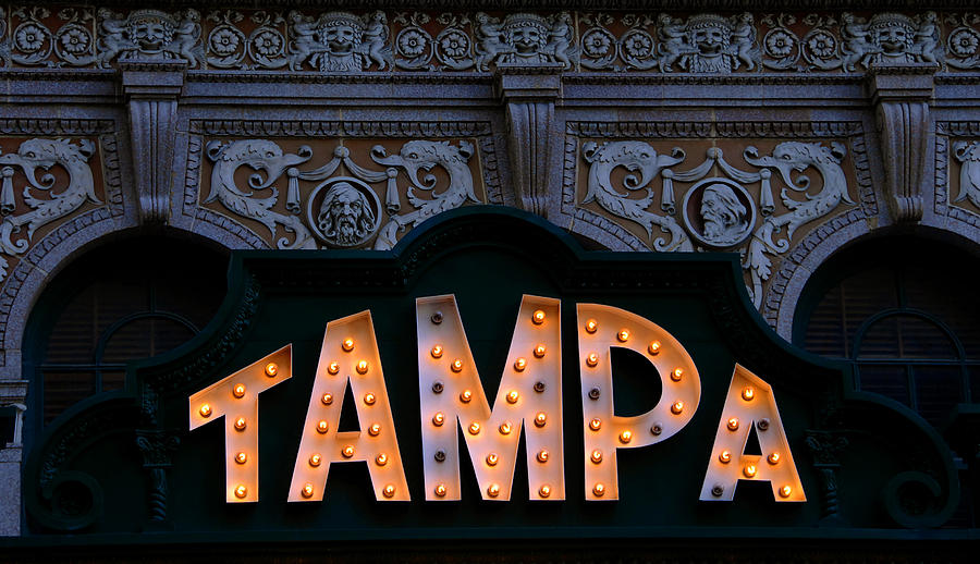 Tampa Theatre sign 1926 Photograph by David Lee Thompson