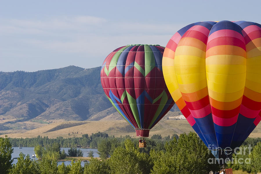 Tandem Balloons Photograph by Steven Krull