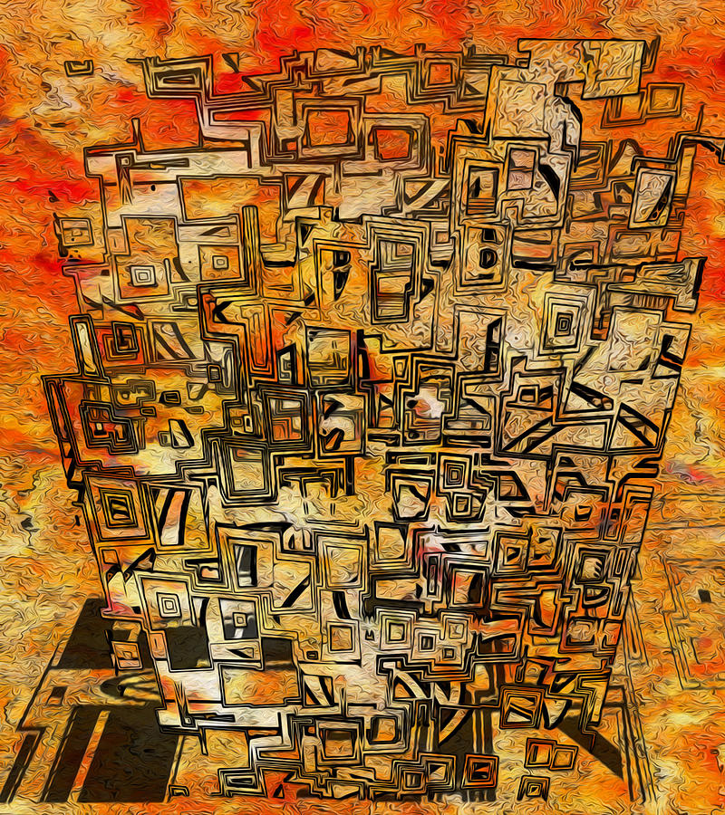 Abstract Digital Art - Tangerine Dream by Jack Zulli
