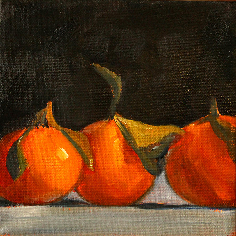 Tangerine Party Painting by Nancy Merkle