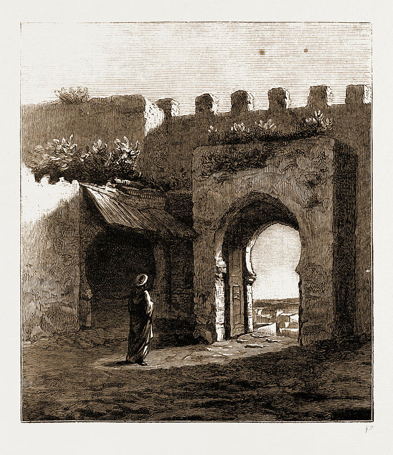 Vintage Drawing - Tangier, 1883 An Archway by Litz Collection