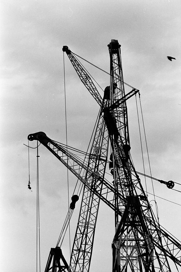 Tangled Crane Booms Photograph by William Haggart