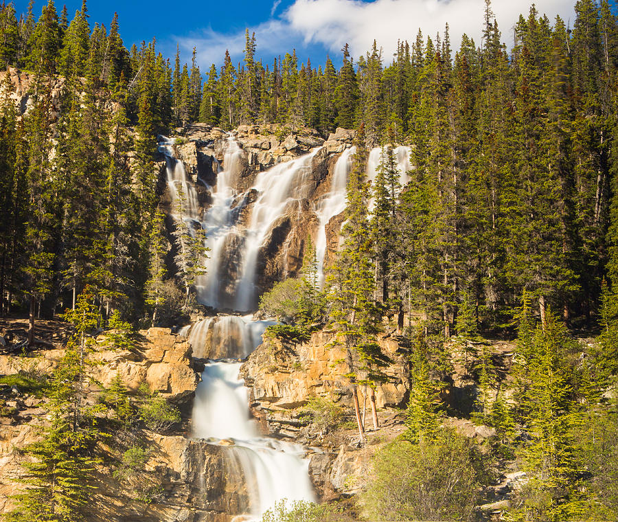 Tangled Falls on the Icefields Parkway in Banff Photograph by Ami Parikh
