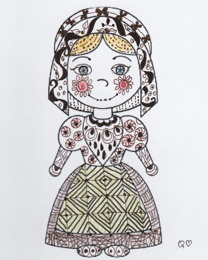 Tangled Pilgrim 3 Drawing by Quwatha Valentine Tangled Pilgrim 3 Drawing by Quwatha Valentine