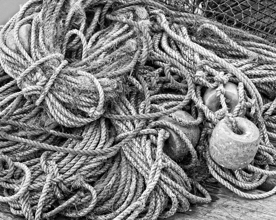 Tangled Rope And Lobster Fishing Gear On Dock Maine Photograph by Keith Webber Jr