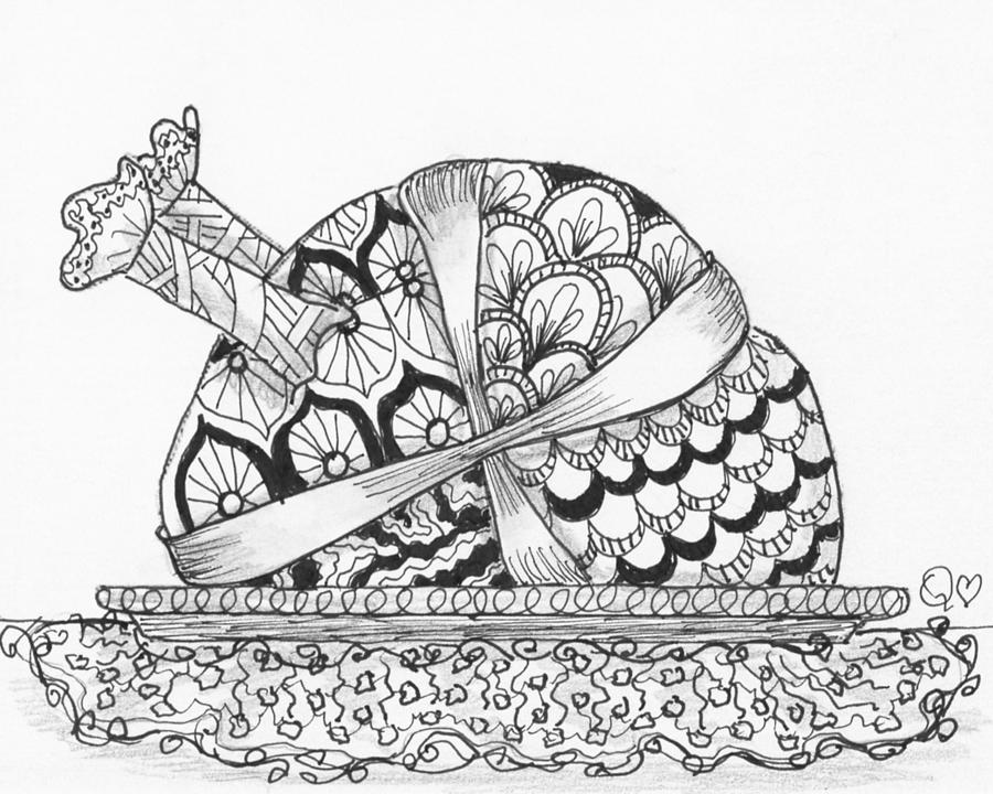 Tangled Turkey 4 Drawing by Quwatha Valentine