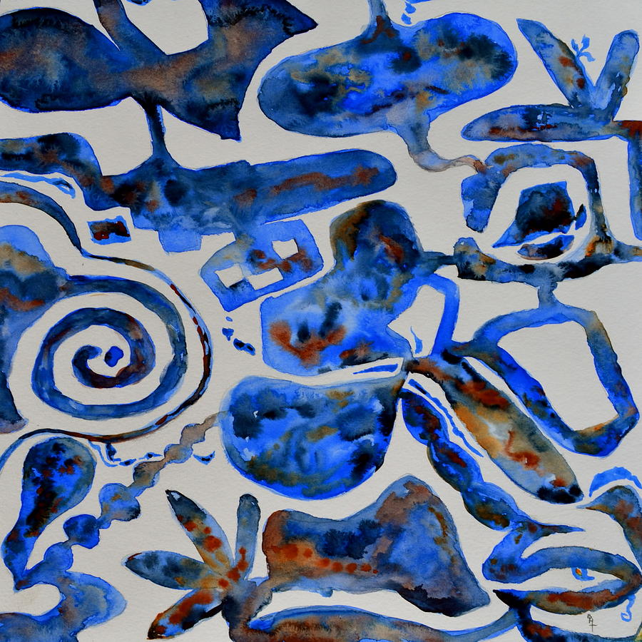 Tangled Up In Blue Painting by Beverley Harper Tinsley