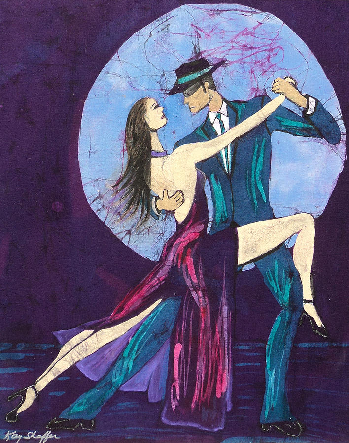 Tango Dancers Tapestry - Textile by Kay Shaffer