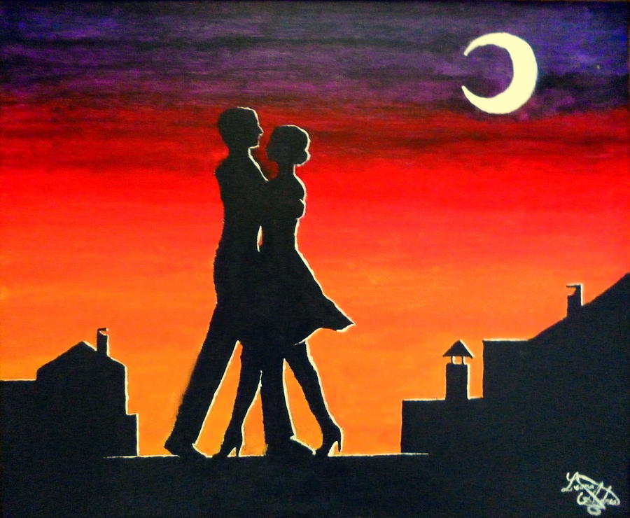 Tango On The Roof Painting by Nieve Andrea