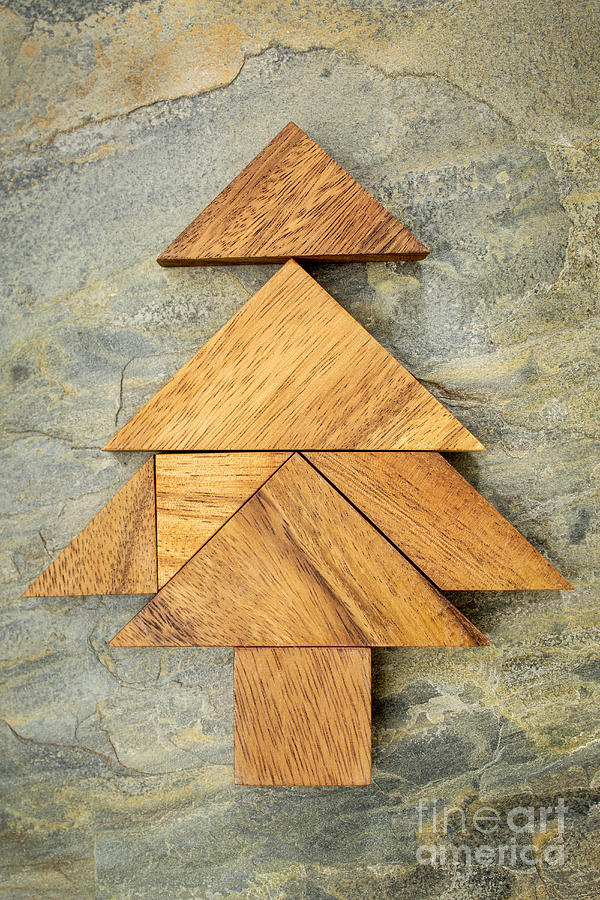tangram Christmas tree Photograph by Marek Uliasz