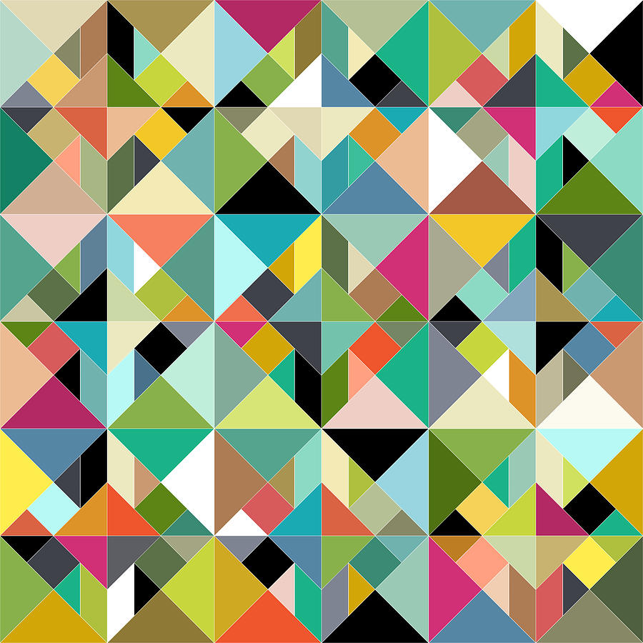 Tangram Geo Multi Painting by MGL Meiklejohn Graphics Licensing - Fine ...