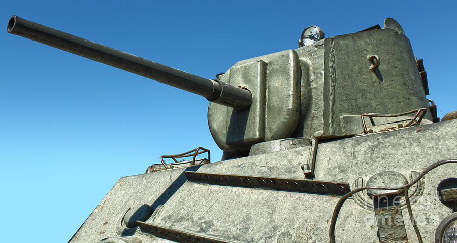 Sherman Tank Photograph - Tank - 04 by Gregory Dyer