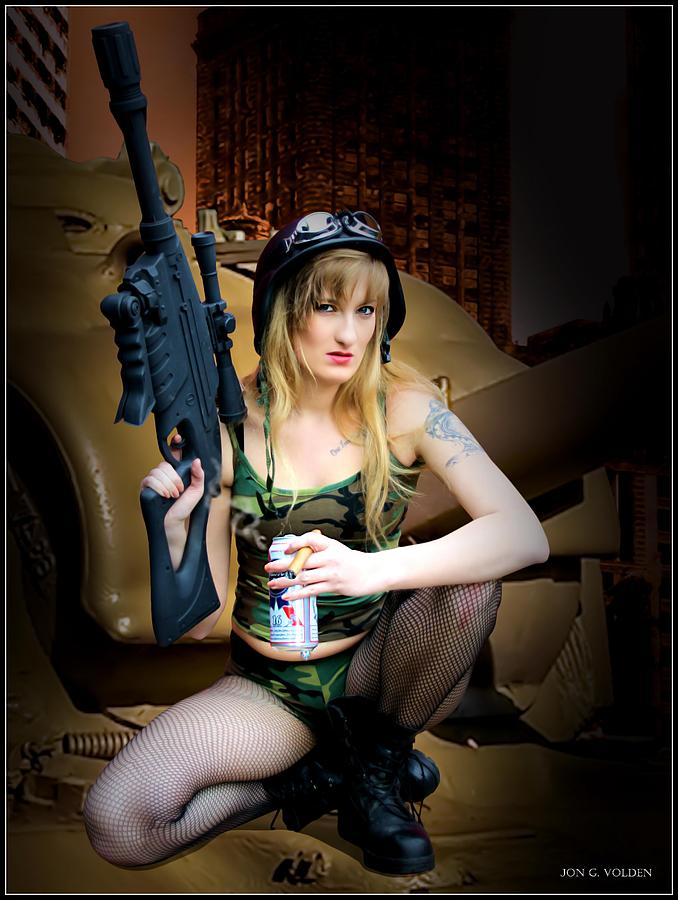 Tank Girl a time to relax Photograph by Jon Volden