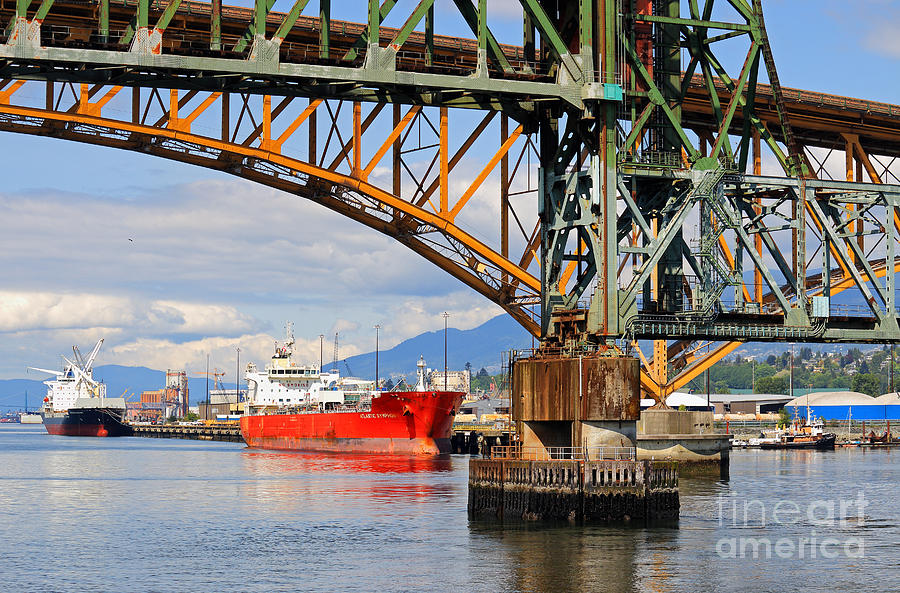 Tanker in Vancouver Photograph by Charline Xia
