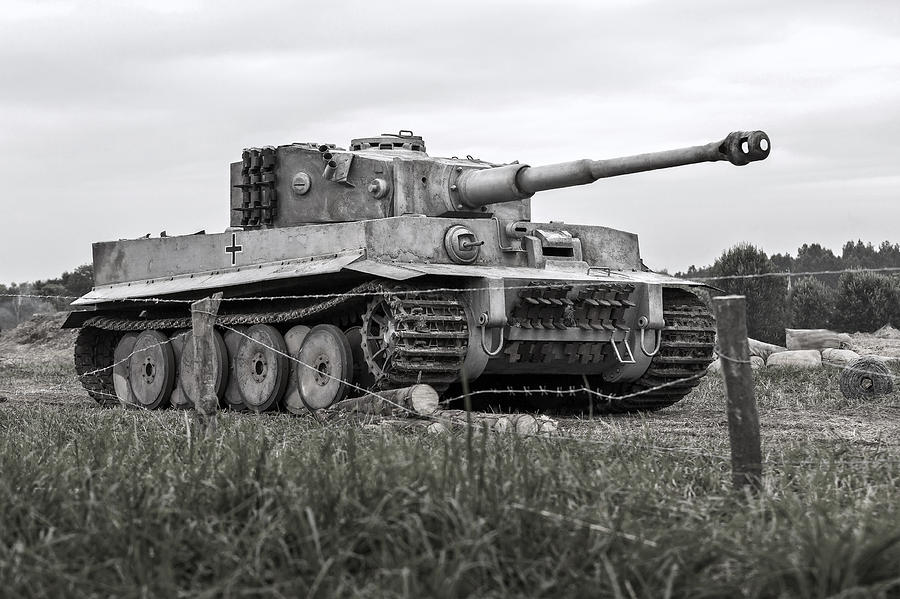 Vintage Photograph - tank PzKpfw VI Tiger by Dmitry Laudin