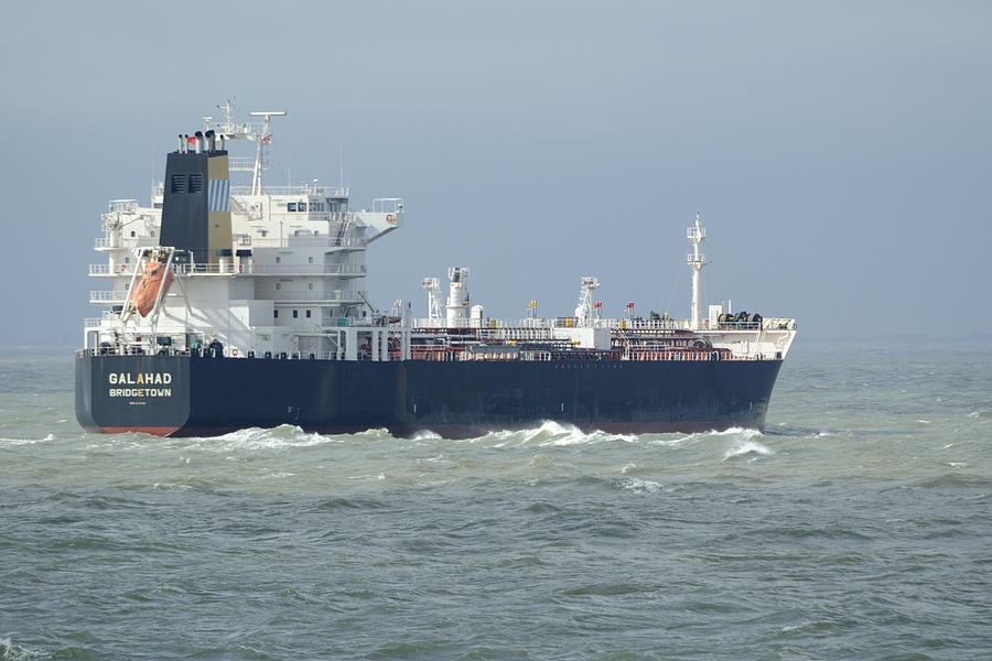 Tanker heading at sea Photograph by Bradford Martin