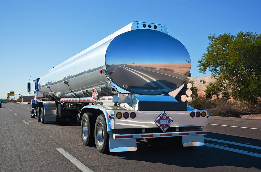 Tanker Truck On A Highway Photograph by Lutherhill