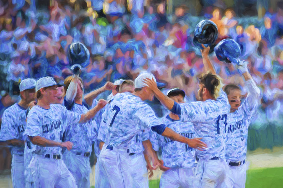 Tanner Tully Elkhart Central Blazers Celebrate His Home Run Photograph by David Haskett II
