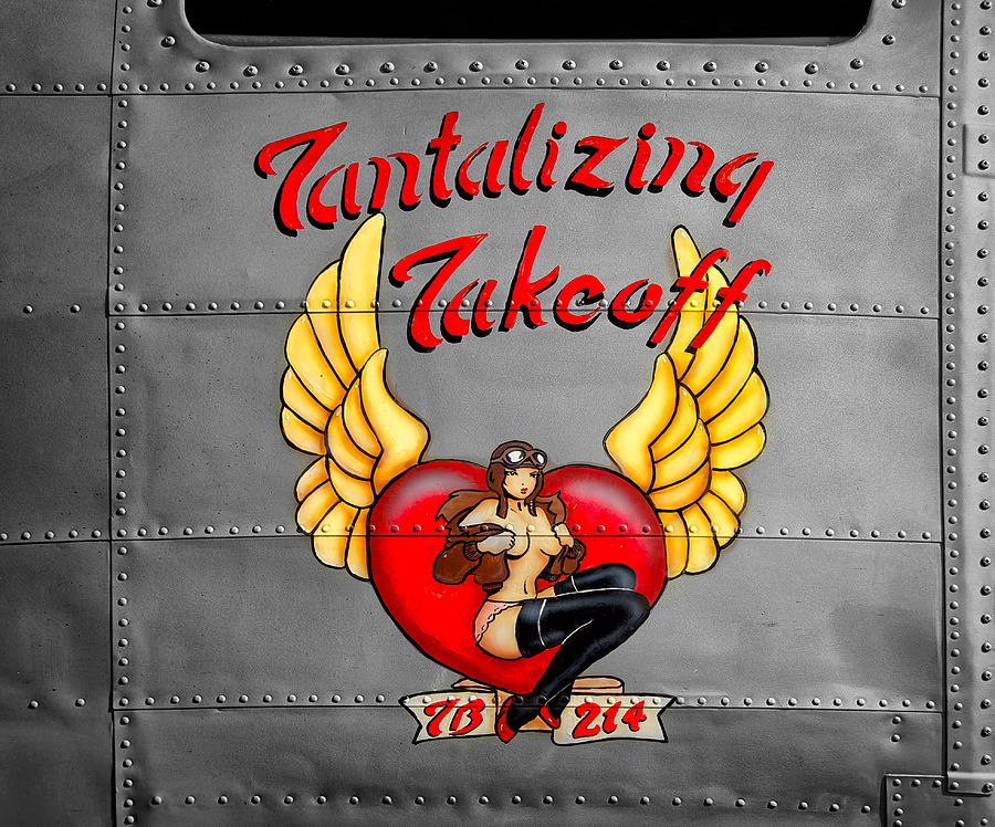 Tantalizing Takeoff Noseart Photograph by Steven Michael