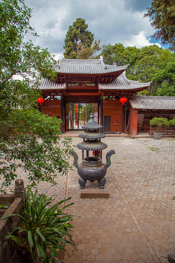 Taoist Temple Courtyard Photograph by W Chris Fooshee
