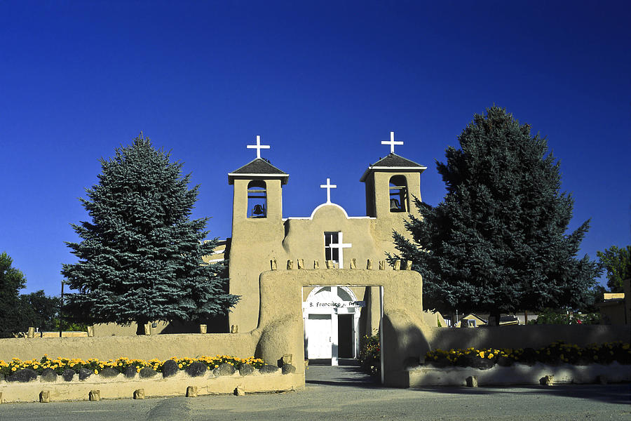 Taos Adobe Church Photograph by Sally Weigand