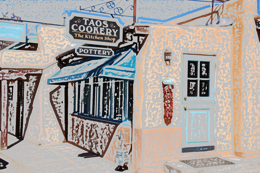Taos Cookery Shop Digital Art by Kathleen Stephens